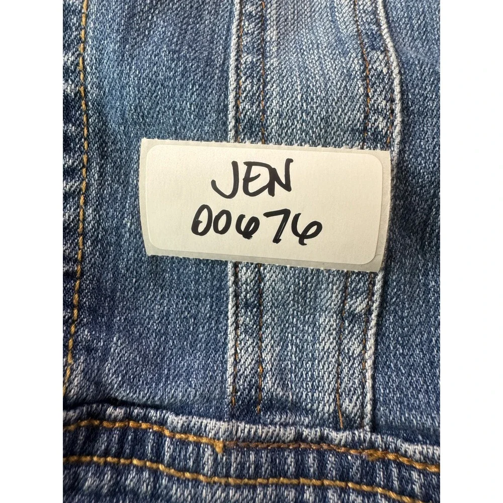 Old Navy Girls Stretch Denim Vest Size 8 Blue Button Up Cotton Blend
